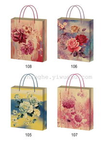 廠家直銷花系列禮品袋 牛皮紙手提袋，為花卉銷售增添優(yōu)雅風(fēng)采